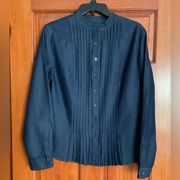 Westbound Denim Tuxedo Nehru Collar Shirt - Picture 3 of 11